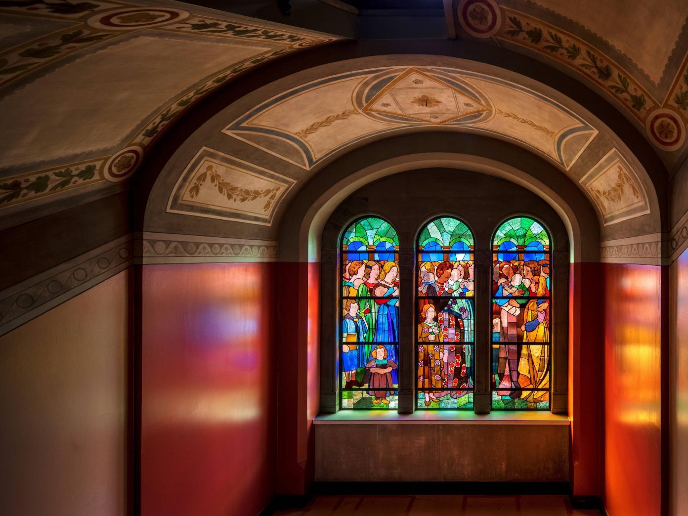 Mosaik, Agnes Slott-Møller, vindue, Københavns museum