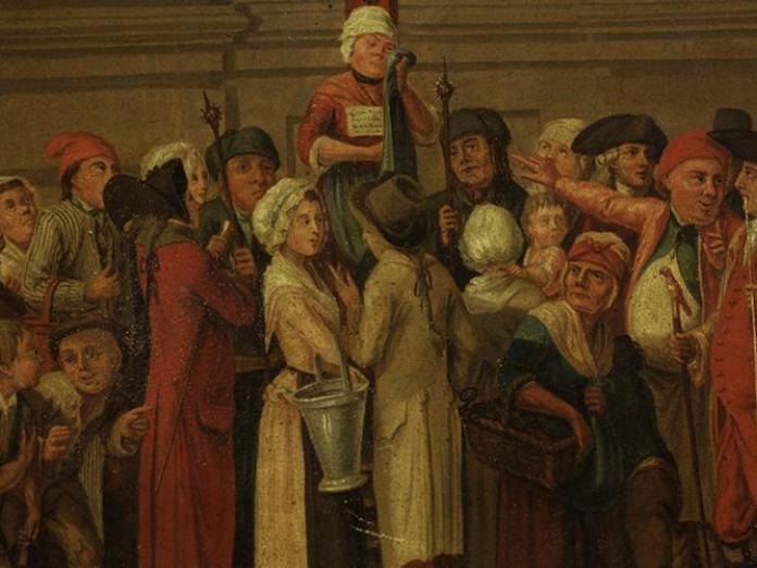 Kvinde ved kagen. Ukendt kunstner. Ca. 1780. Københavns Museum