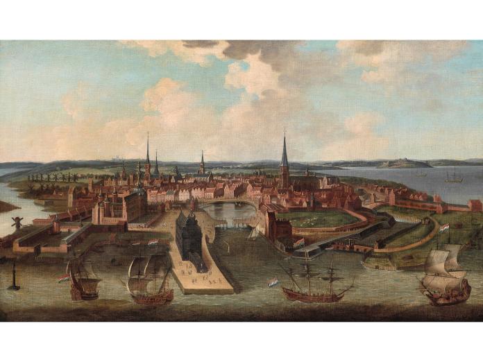 Værket: København set fra Amager, ca. 1650