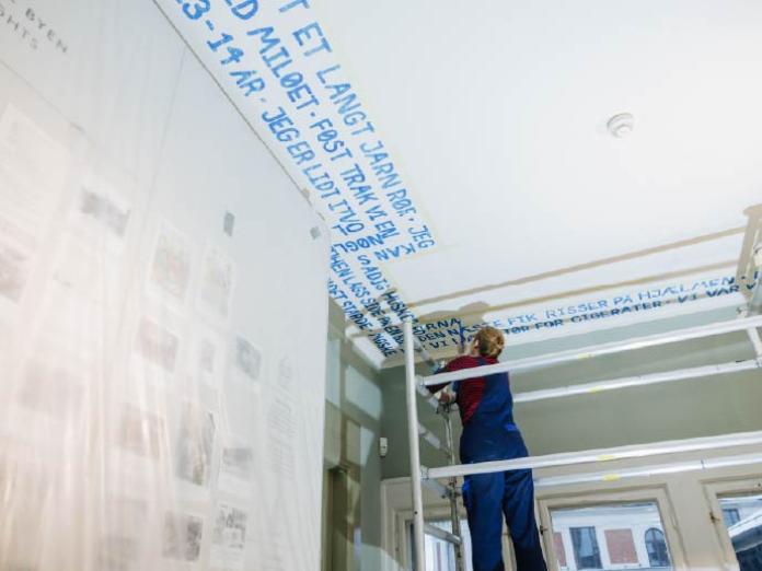 du tog min hånd, loftsmaleri