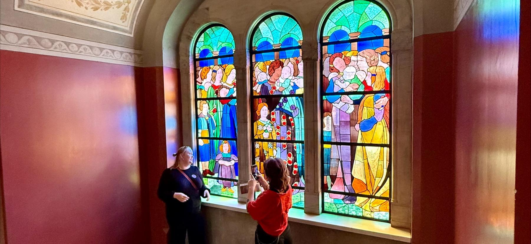 vindue, glasmosaik, glasmaleri, lys