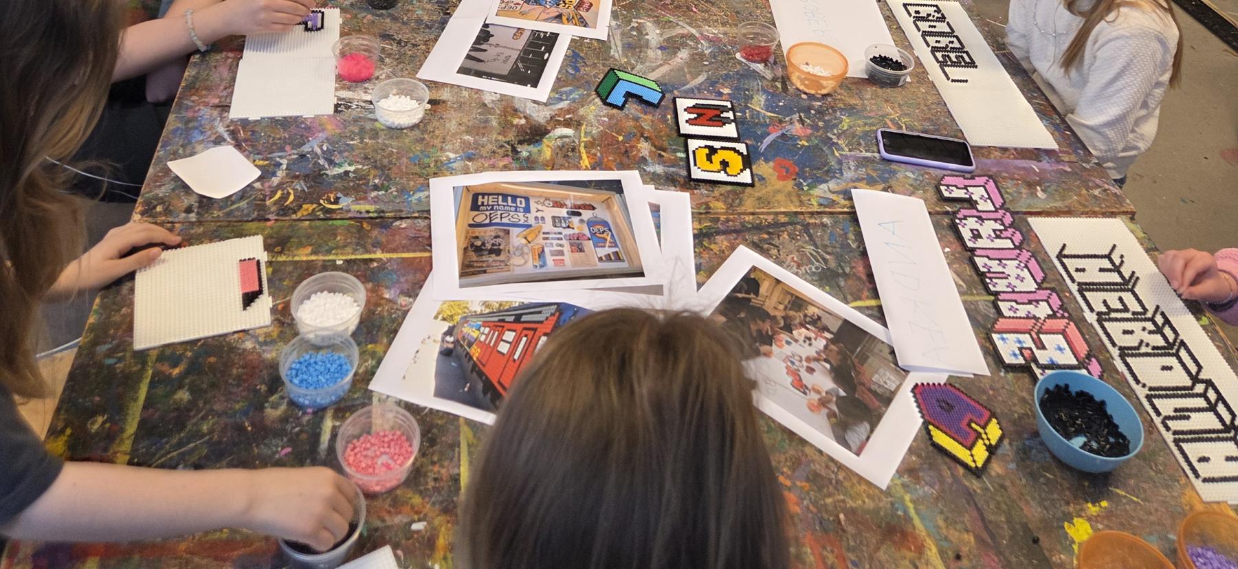 Billede af perlegraffitiworkshop