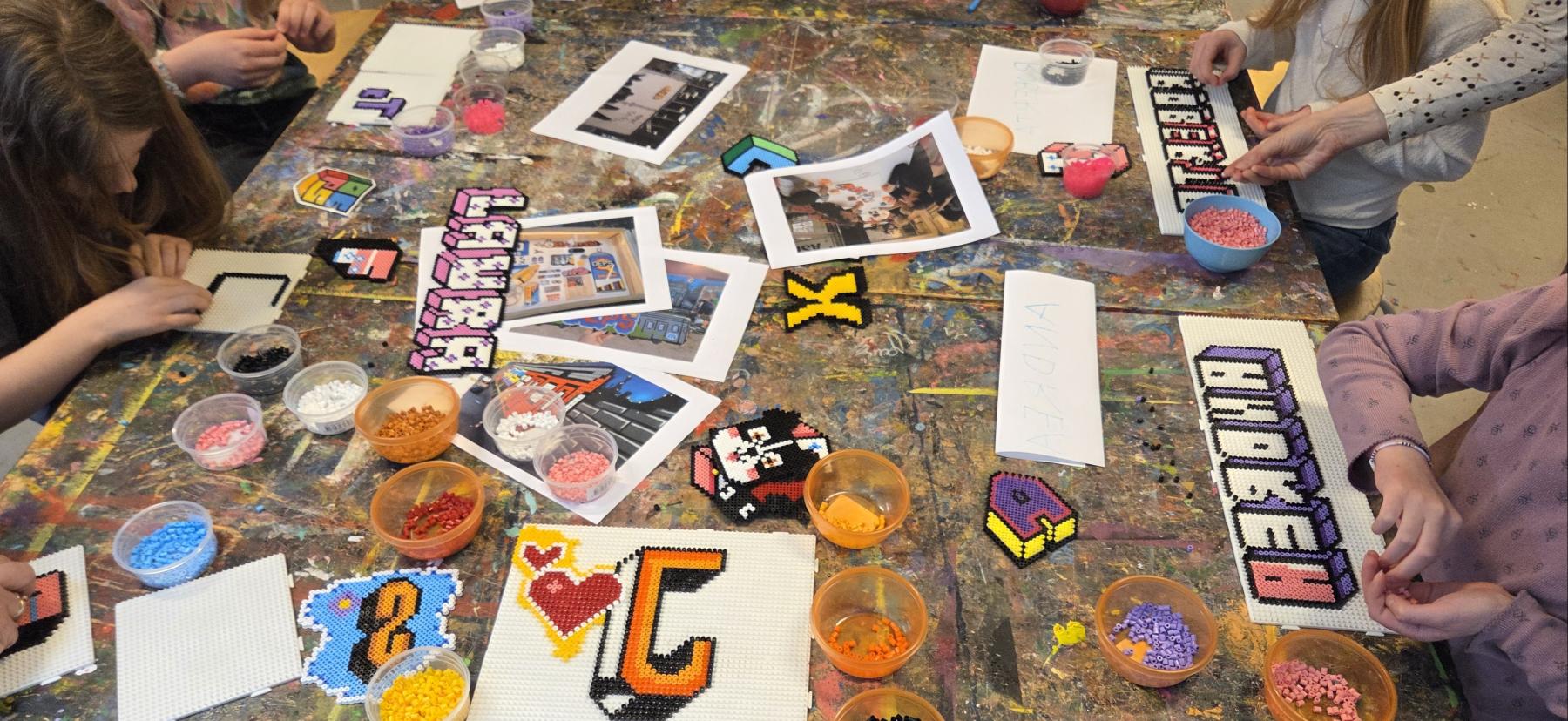 Billede af perlegraffitiworkshop